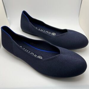 Rothy’s Navy Blue Rounded Toe Ballet Flats Size 6.5 Capsule Wardobe Classic